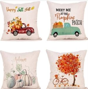 New Fall Pillow Covers 18x18 inches Set of 4